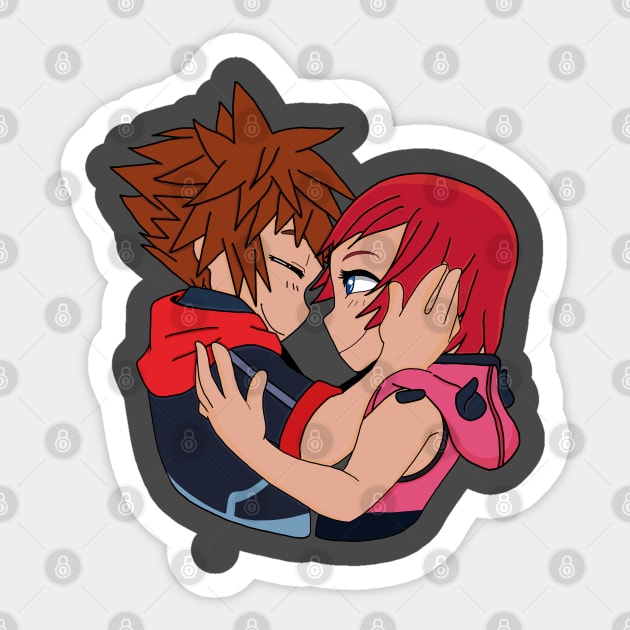 Sora and Kairi Sticker by garciajey